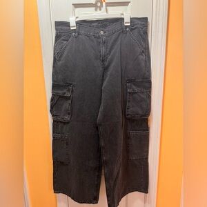 Black Cargo Jeans for Women